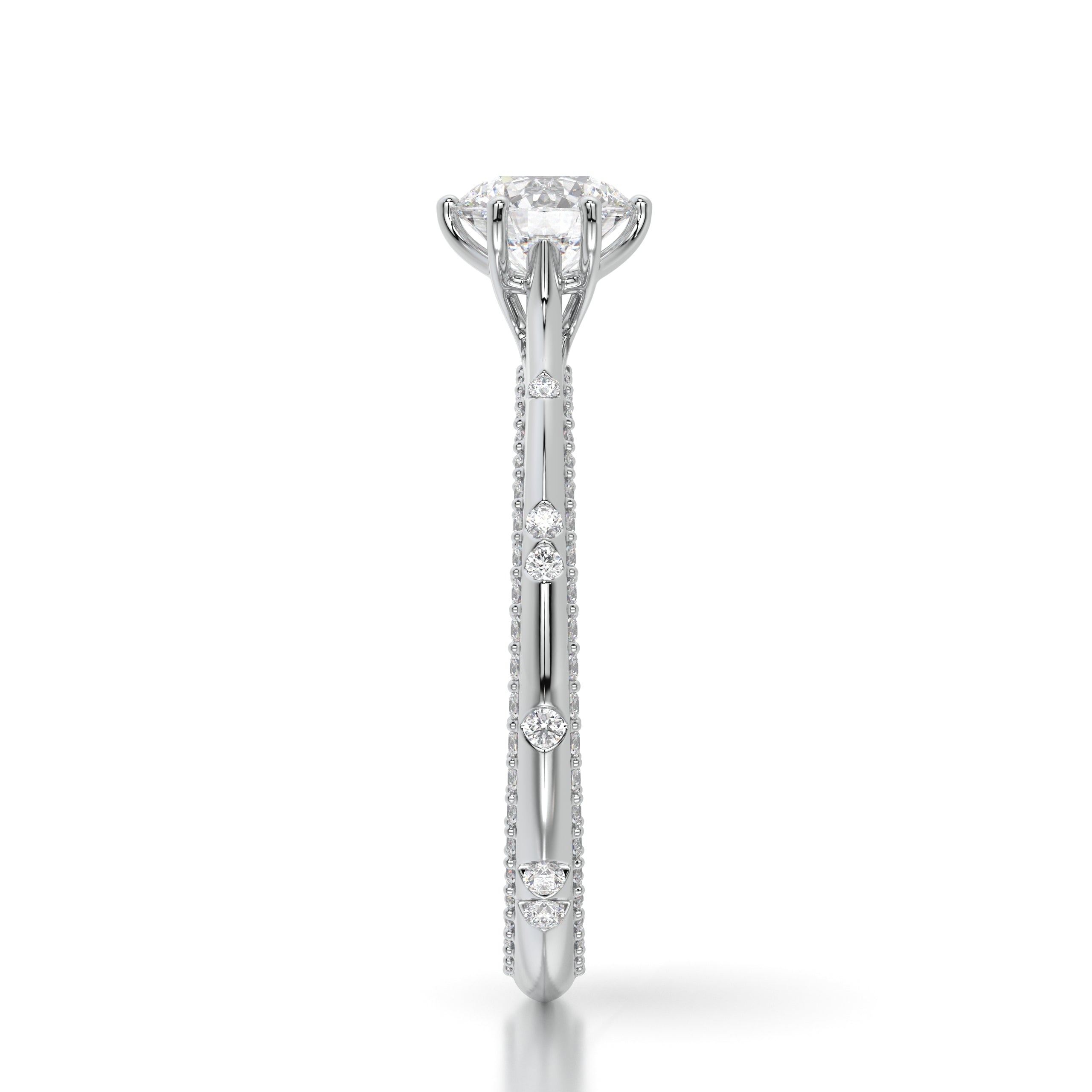 Bague princess en or blanc et Diamants