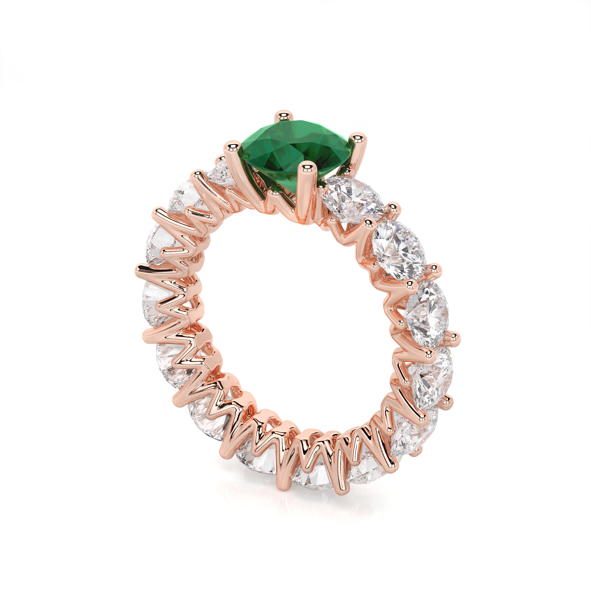 ENOXY  OR ROSE DIAMANT ET EMERAUDE